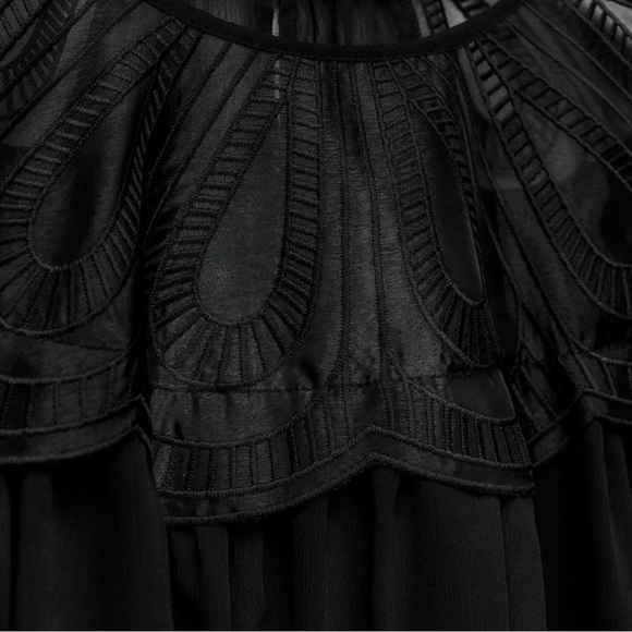 Zara Organza Bib Collar Blouse - Picture 6 of 9